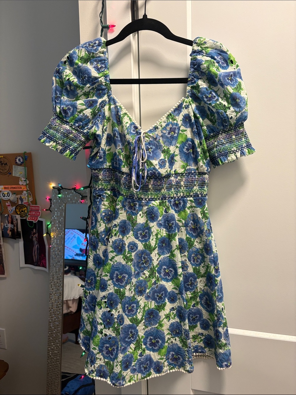 Alice + Olivia Crawford Floral Eyelet Minidress
